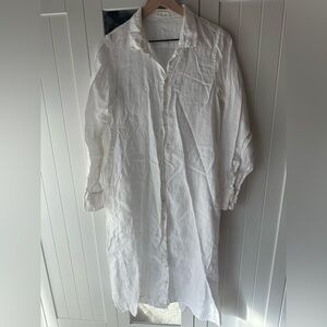 100% Linen Button Down Shirt/Duster
